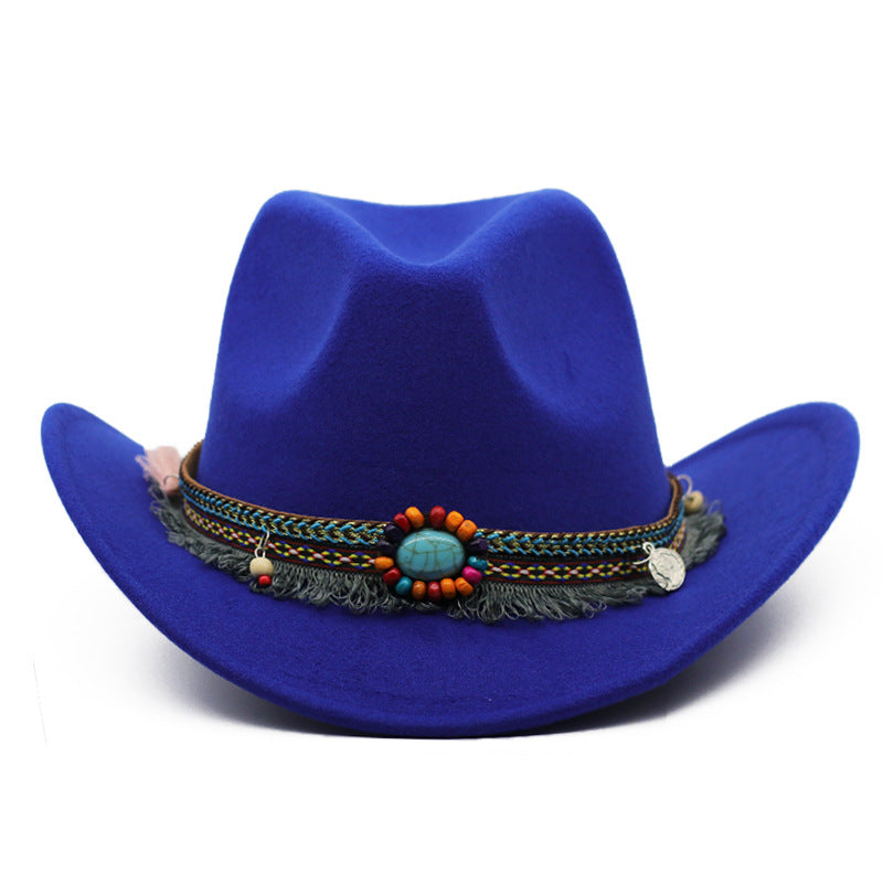 Cowboy Hats Curled Felt Riding Men And Women