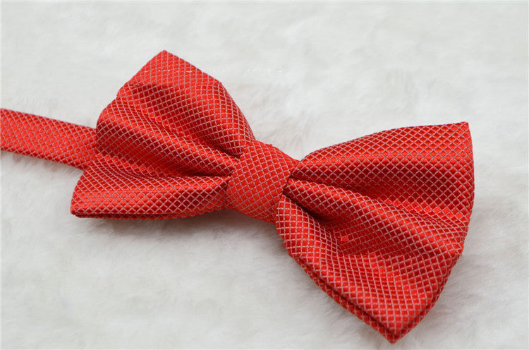 Men and women solid color bow tie