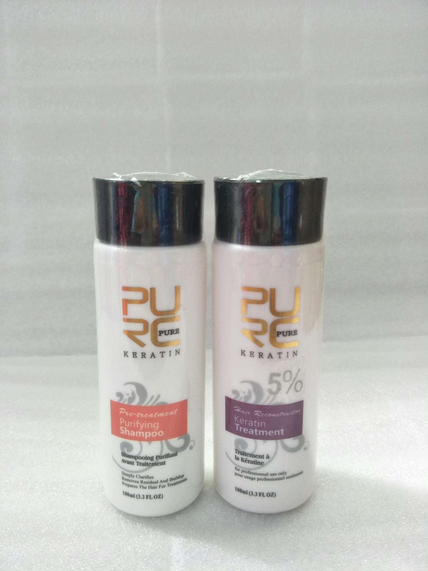 PURC Straightening hair Repair and straighten damage hair products Brazilian keratin treatment + purifying shampoo