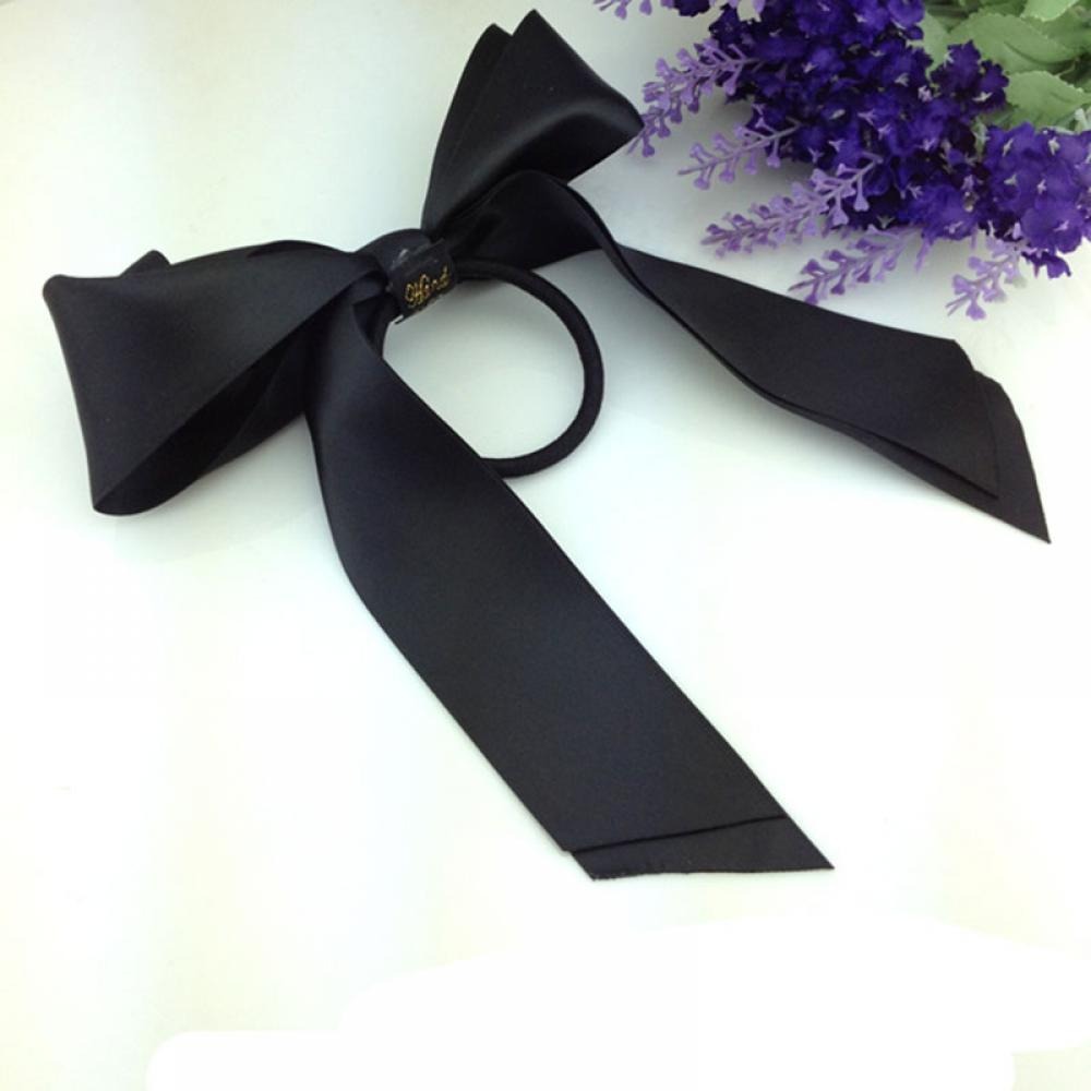 Ribbon bow hair tie elastic head rope