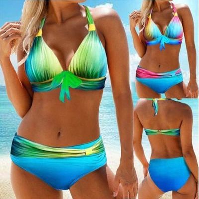 Gradient sexy slim hot spring bathing suit