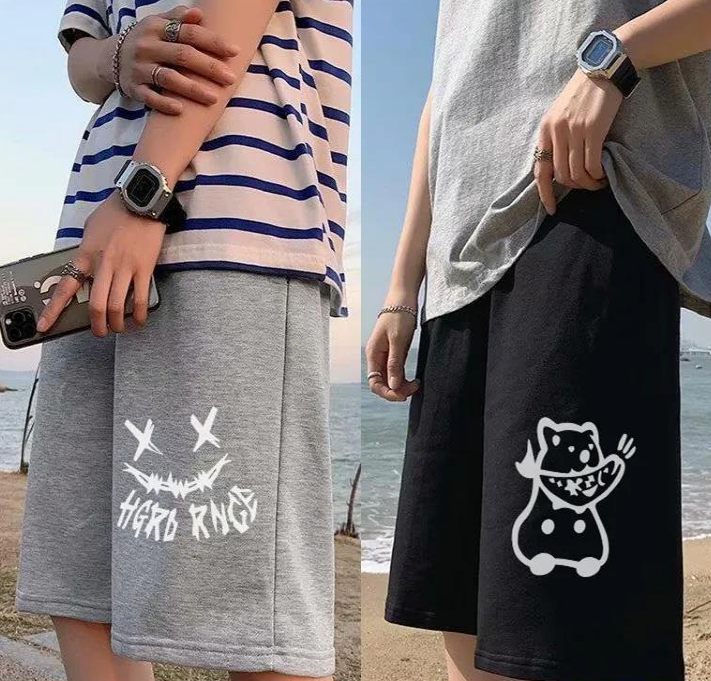 New Casual Pants Men''s Summer Shorts Men''s Korean Trend Loose  Hong Kong Style Straight Sports Pants