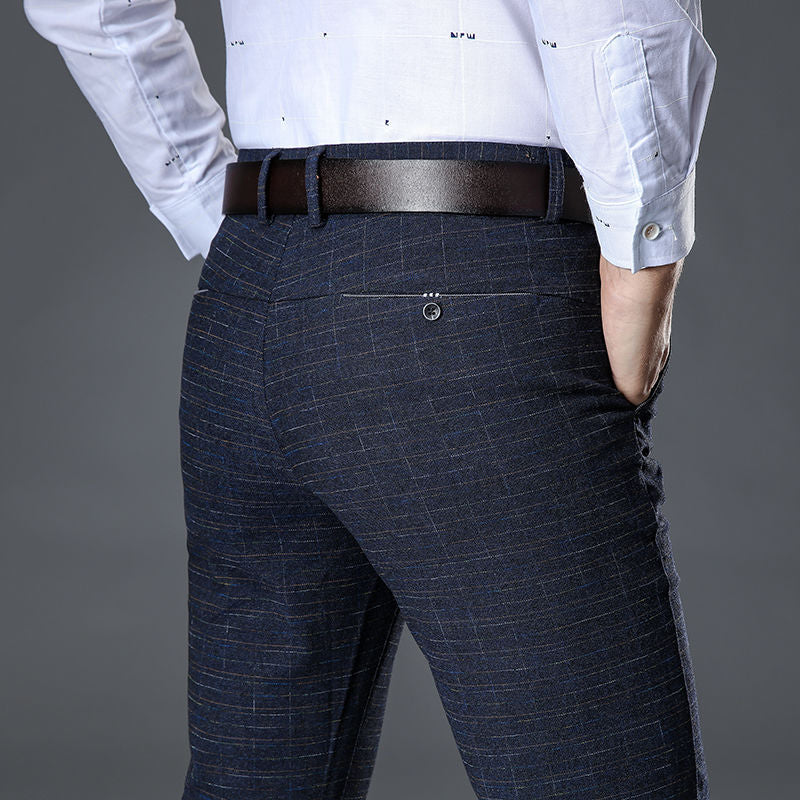 Men's Brushed Business Straight Long Pants