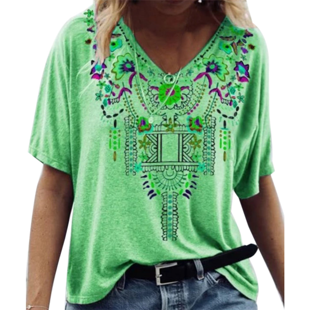 Summer embroidered ladies T-shirt