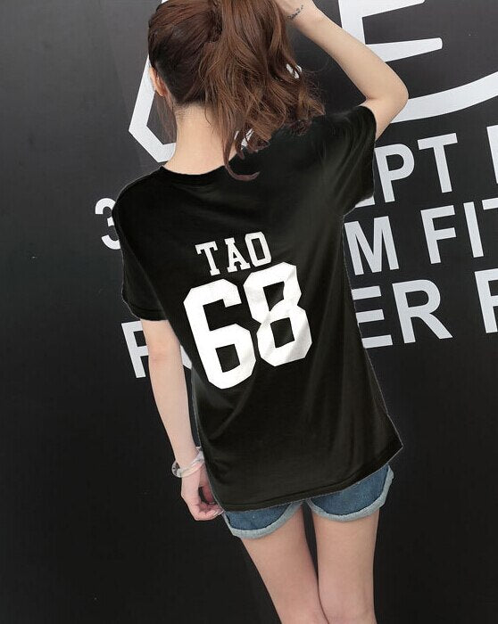 Summer Exo Letter Print T Shirt Women