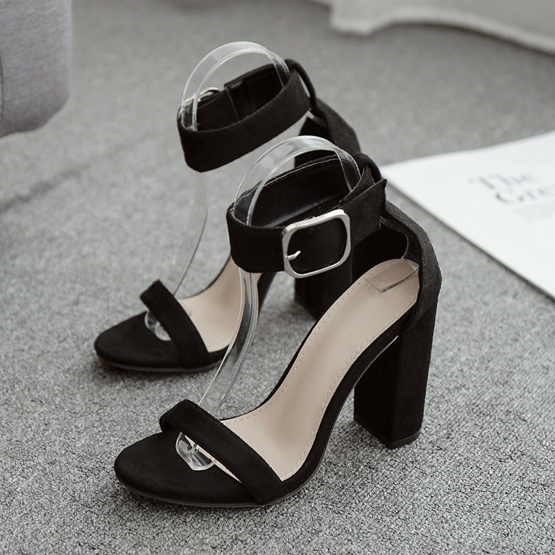 Feminine Thick Heels With High Heels