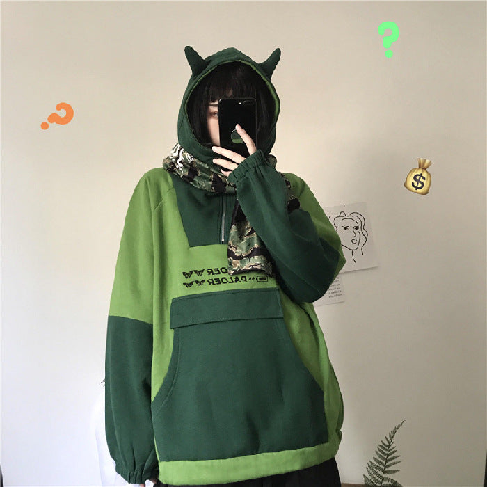 Green hoodie