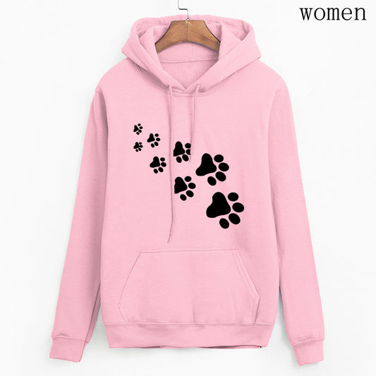 Kawaii Cat Paws Print Women Hoodie