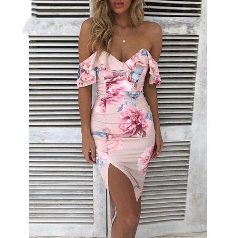 Dress Dresses For Women Bandage Offshoulder Maxi High Waist