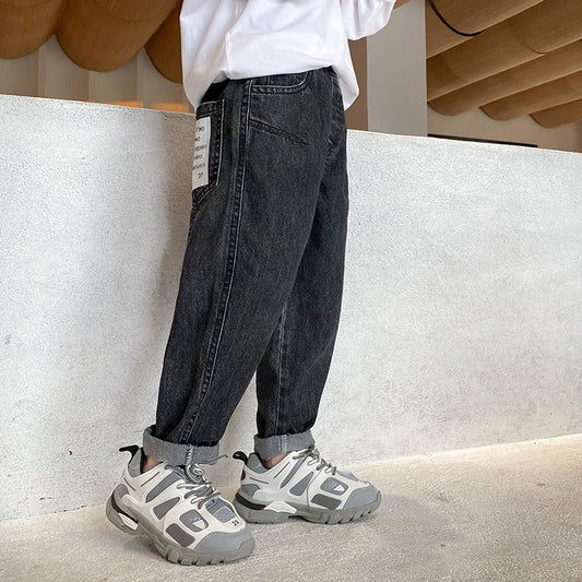 Boys' Jeans Spring And Autumn Trousers Spring New Children's Clothing, Big Children's Pants, Boys Korean Style