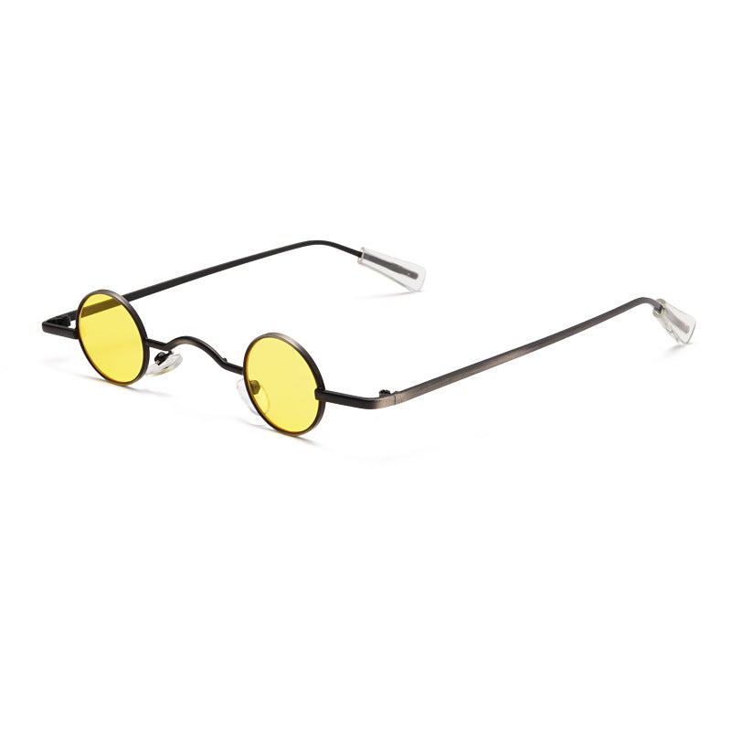 Retro Mini Sunglasses Round Men Metal