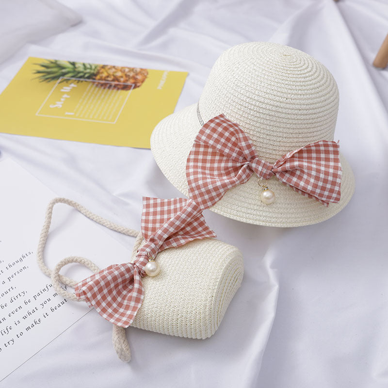 Children's Hats Female Summer Sunscreen Princess Beach Hat Sun Hat Girls Straw Hat Sun Hat Basin Hat Baby Fisherman Hat