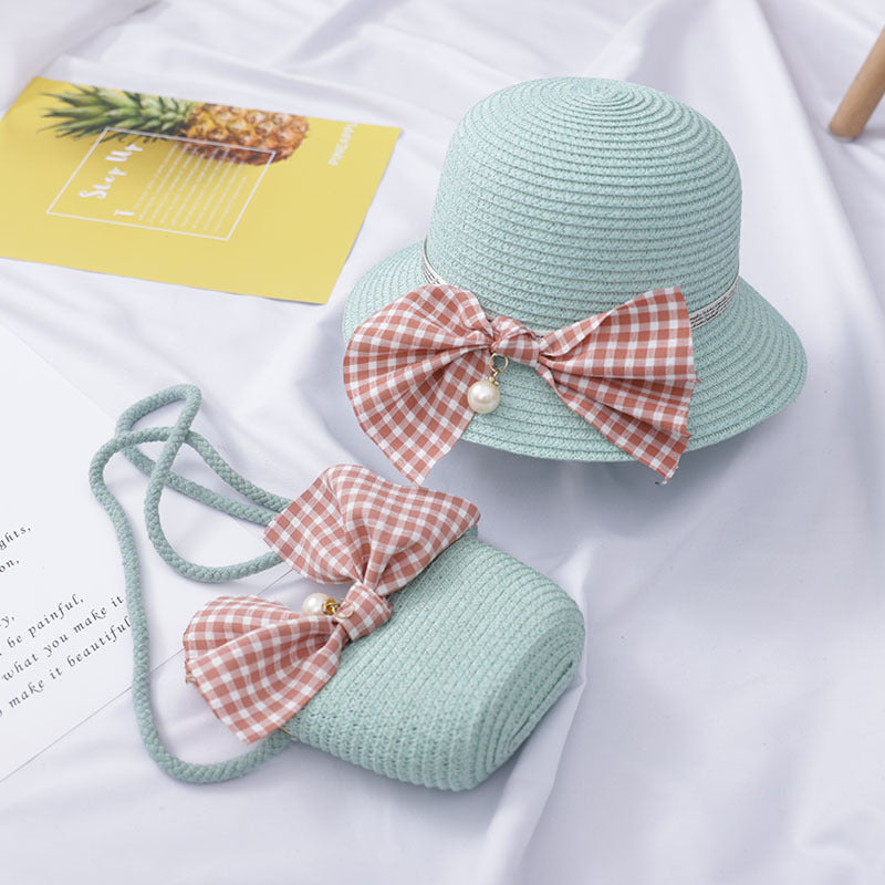 Children's Hats Female Summer Sunscreen Princess Beach Hat Sun Hat Girls Straw Hat Sun Hat Basin Hat Baby Fisherman Hat