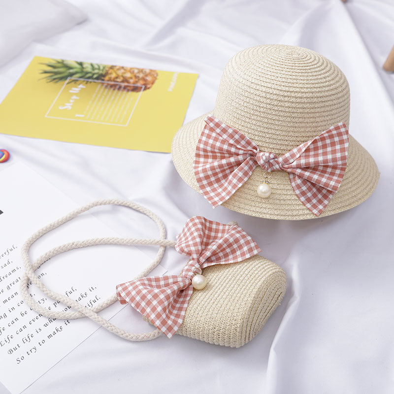 Children's Hats Female Summer Sunscreen Princess Beach Hat Sun Hat Girls Straw Hat Sun Hat Basin Hat Baby Fisherman Hat