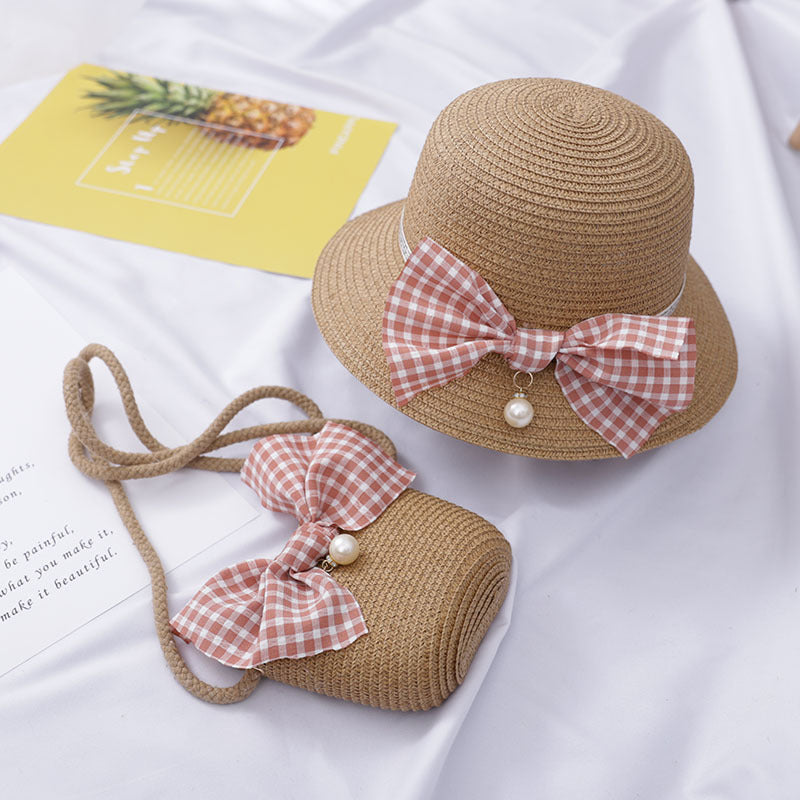 Children's Hats Female Summer Sunscreen Princess Beach Hat Sun Hat Girls Straw Hat Sun Hat Basin Hat Baby Fisherman Hat