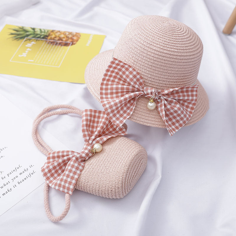 Children's Hats Female Summer Sunscreen Princess Beach Hat Sun Hat Girls Straw Hat Sun Hat Basin Hat Baby Fisherman Hat