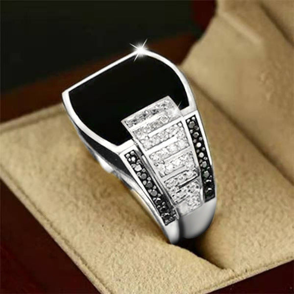 European And American Hip Hop Ring Full Diamond Ring