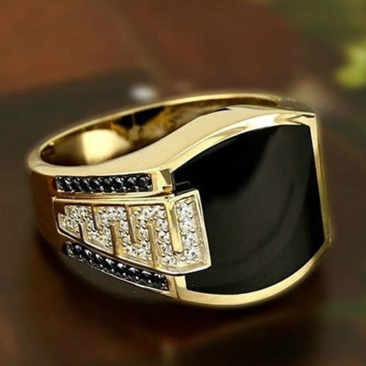 European And American Hip Hop Ring Full Diamond Ring