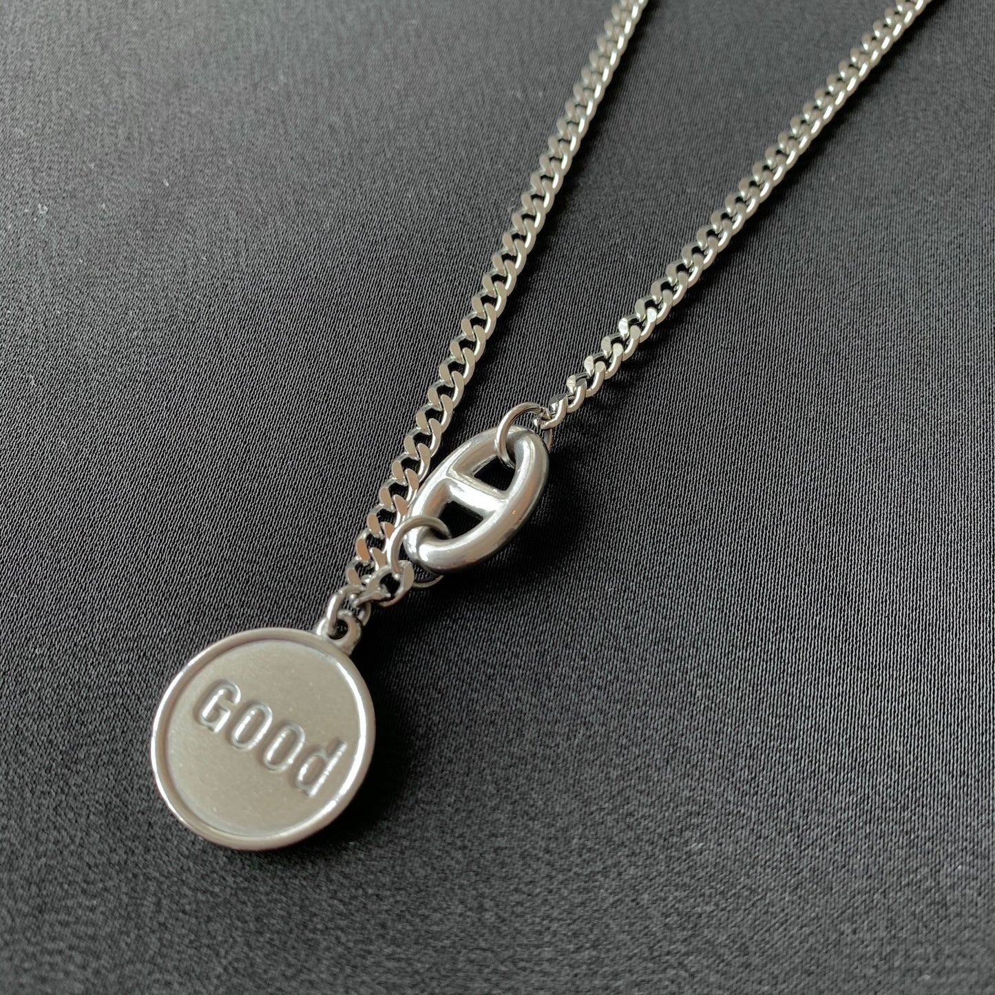 Round Ring Titanium Steel Non-Fading Clavicle Necklace Men And Women Hundred Matching Accessories