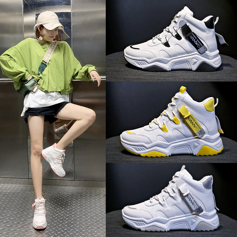 White Running Women Chunky Sport Shoes Woman Spring Summer Platform Sneakers