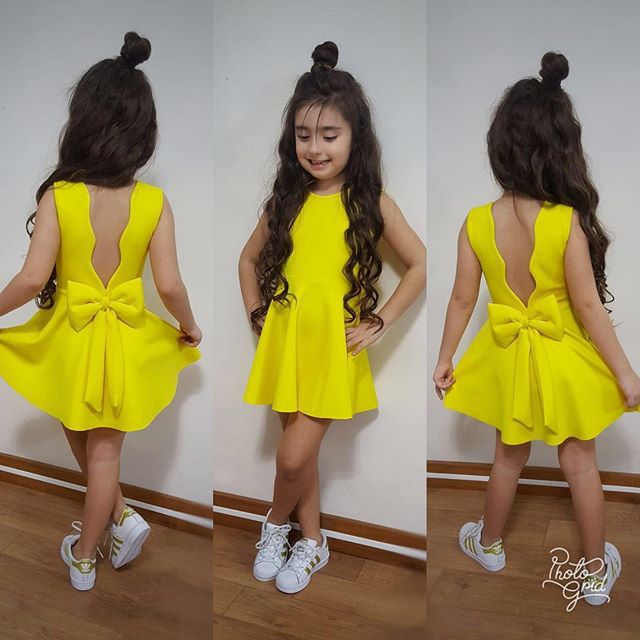 Children'S Clothing 2019 Summer Girls Sleeveless Halter Bow Girl Princess Dress Yp0265