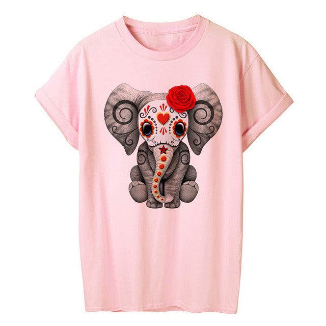 Women T Shirt New Summer Short Sleeve Colorful