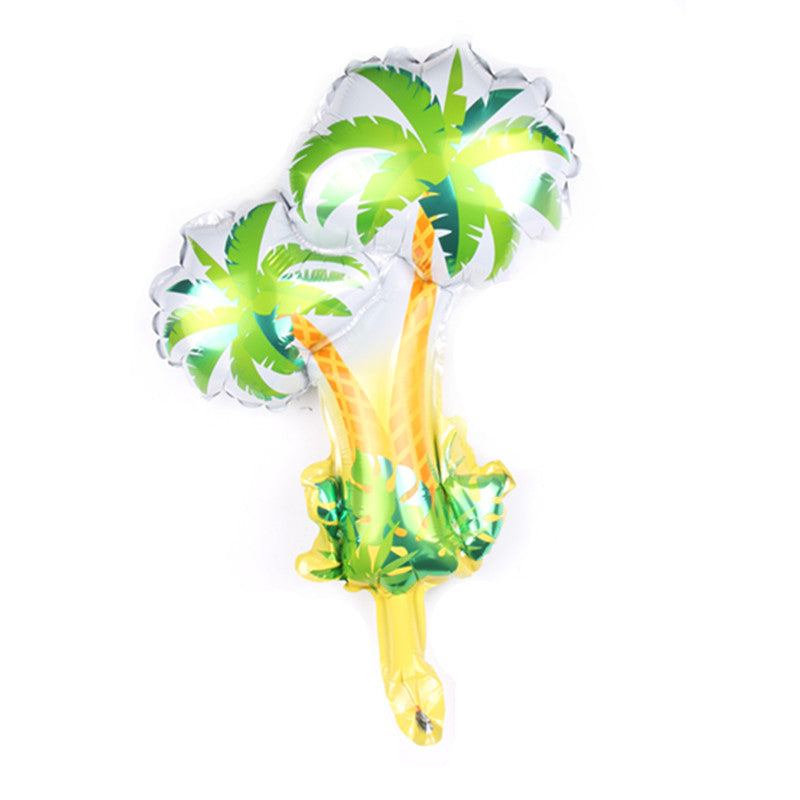 Tropical Plant Coconut Tree Cactus Aluminum Foil Balloon Earth Day Green Theme Decoration Supplies Children Birthday Party Gifts