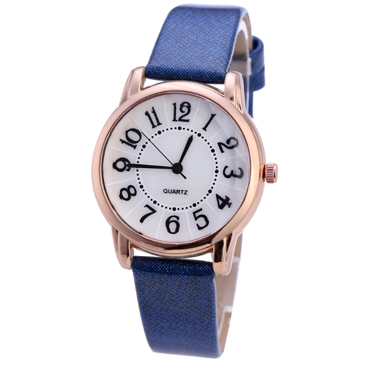 Drop Shipping Women Simple Dial Wristwatches Casual Fashion Luxury Leather Strap Quartz Watches Clock Relogio Feminino