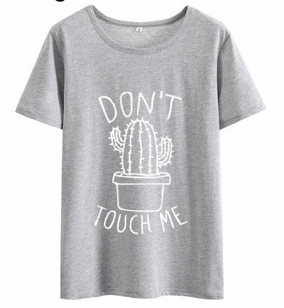 DON'T TOUGH ME Cactus T Shirt Women Casual Summer Tshirts