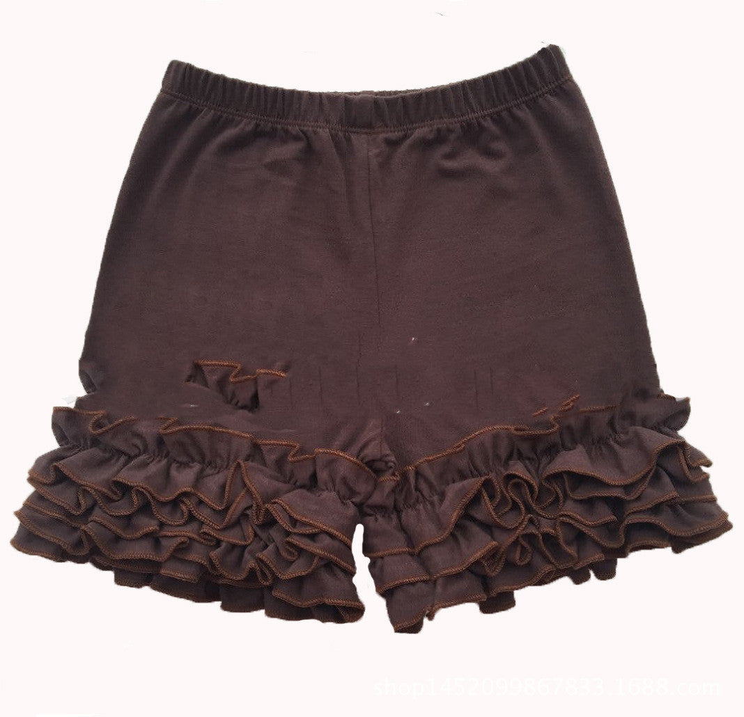 Girls' ruffled shorts