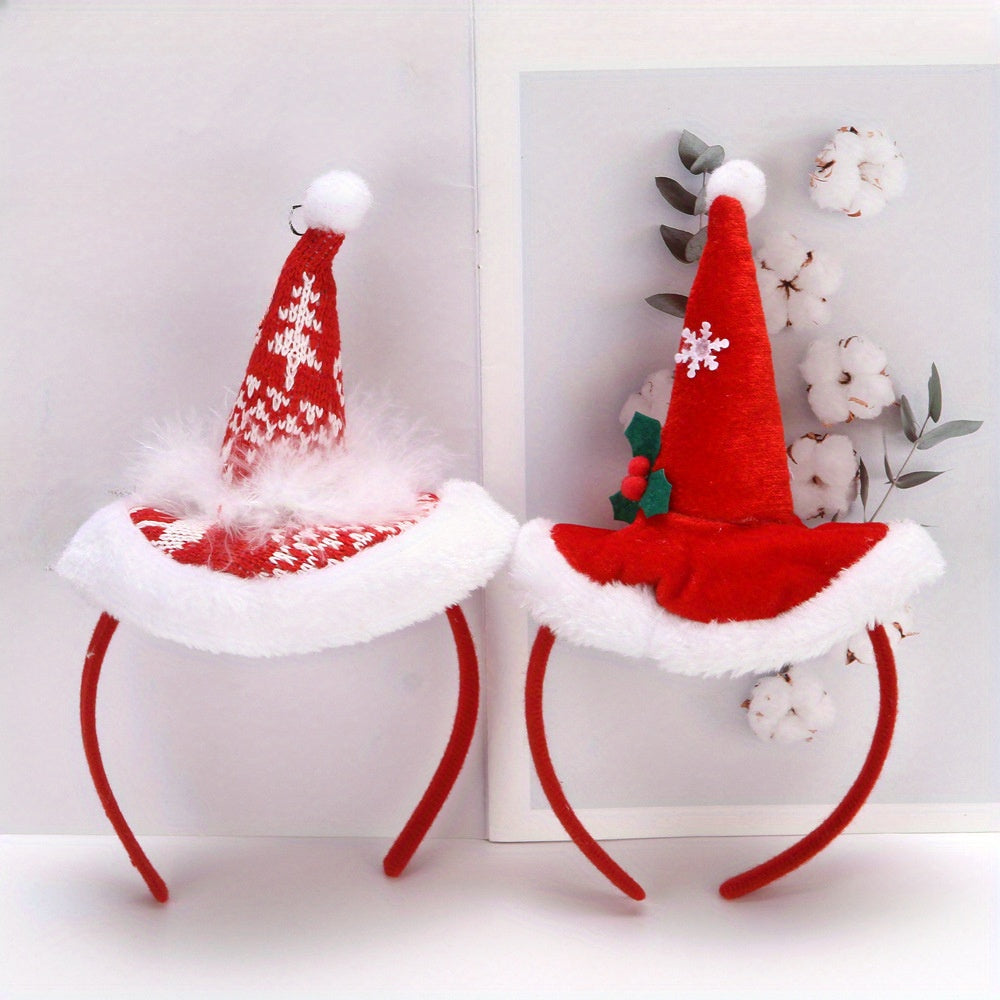 2 Pièces bandeaux de chapeau de Noel festif