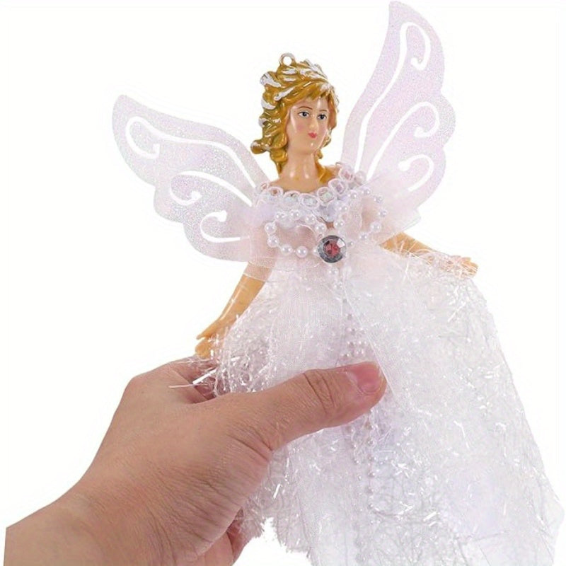 Figurine de fée scintillante avec des ailes. Décor de Noel