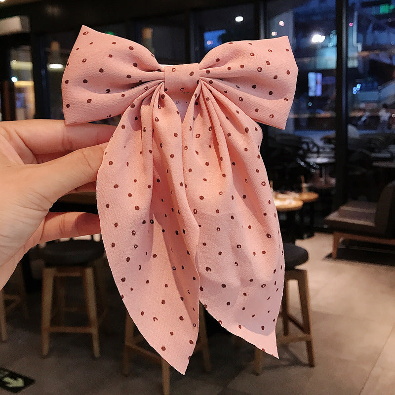 New Polka Dot Big Bow Hairpin Japanese Ribbon Hair Accessories