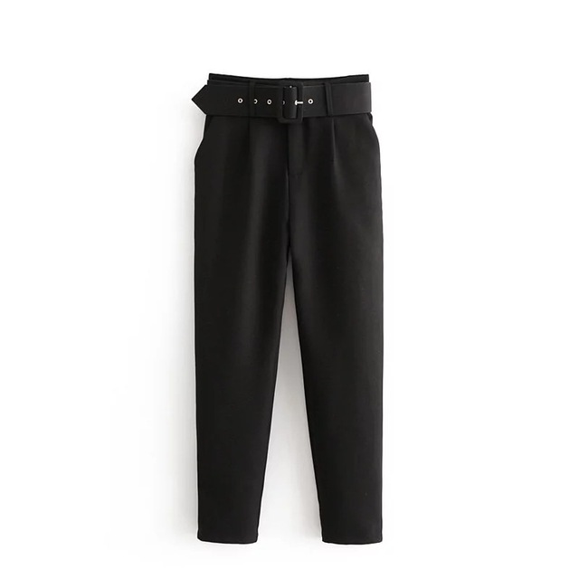 European and American women assembling belt pants trousers