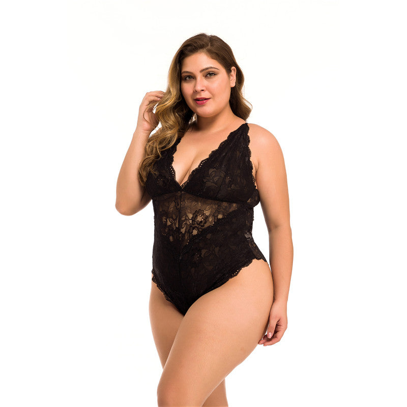 Plus Size Lace Meshsexy Lingerie