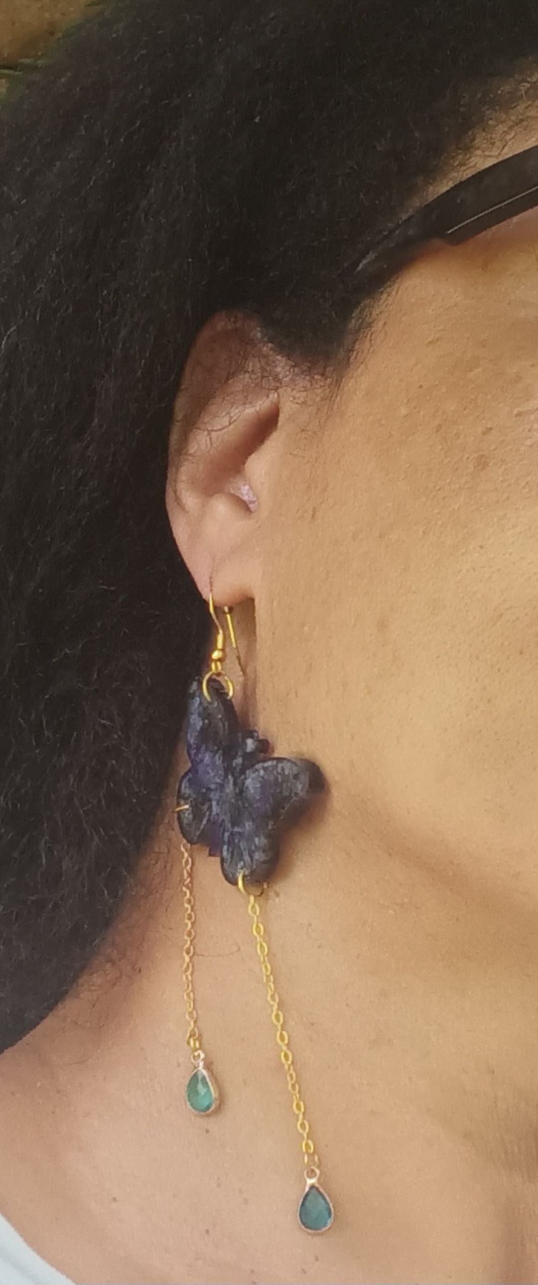 Butterfly earrings inspired by enchanting beauty of the natural word for mystical vivid touch to your jewelry collections.