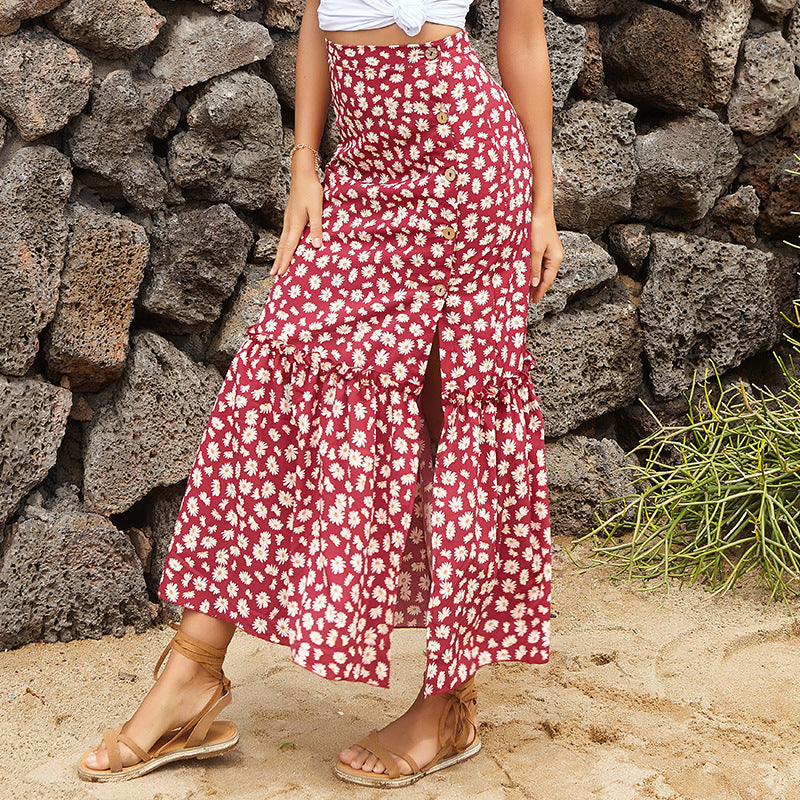 Little Daisy Skirt A-line Skirt High Waist