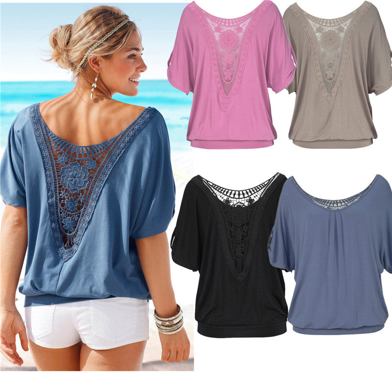 Ladies summer lace T-shirt