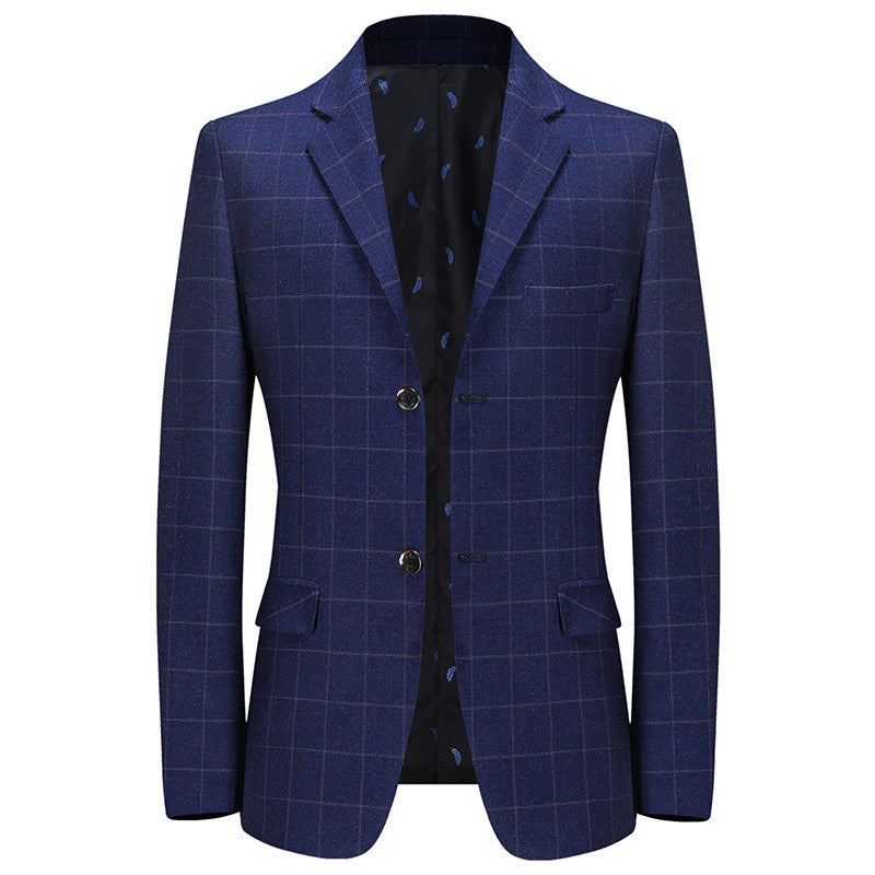 New Leisure Suits For Men Coat Plaid Fashion