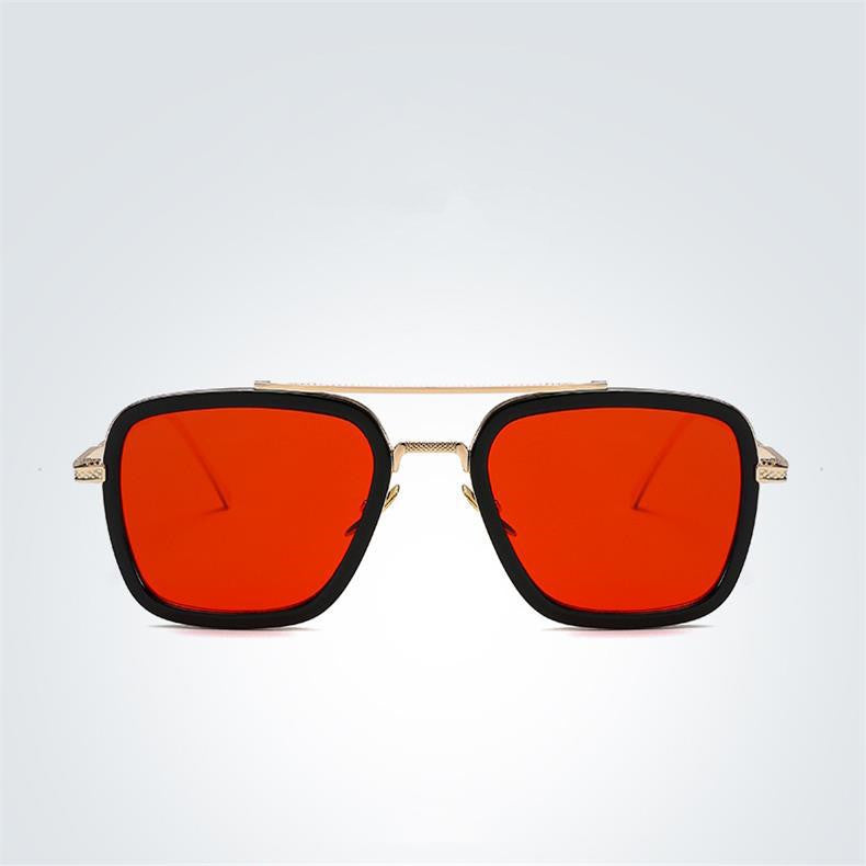 Retro Metal Frame Fashion Square Sunglasses Men