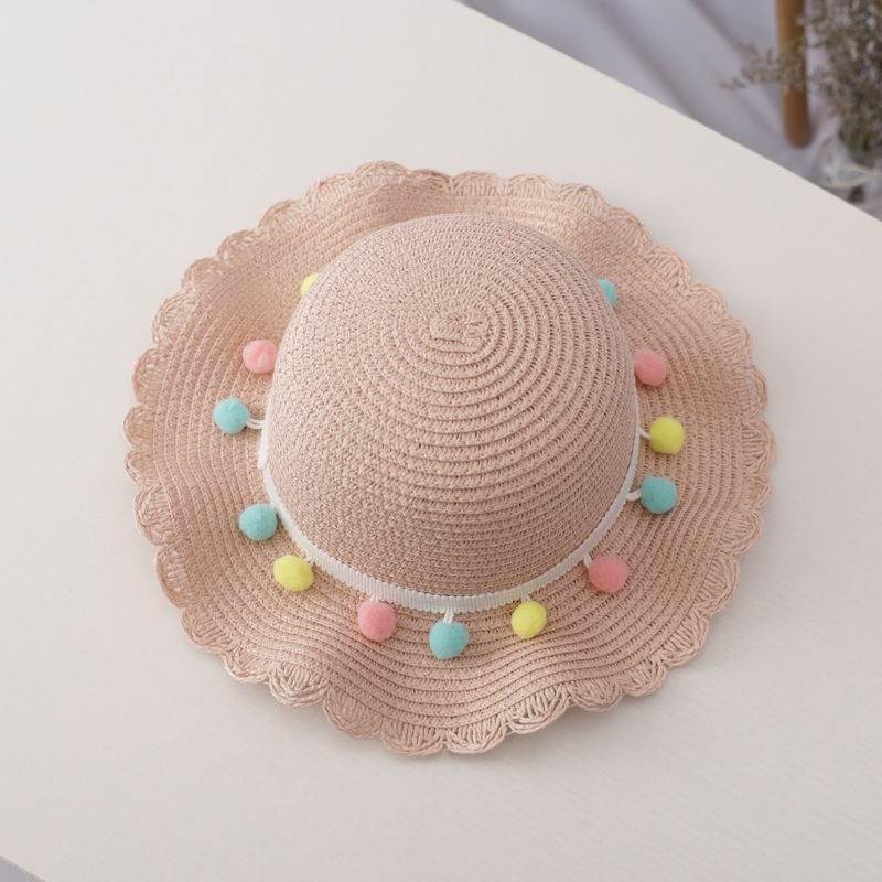 Girls straw sun hat