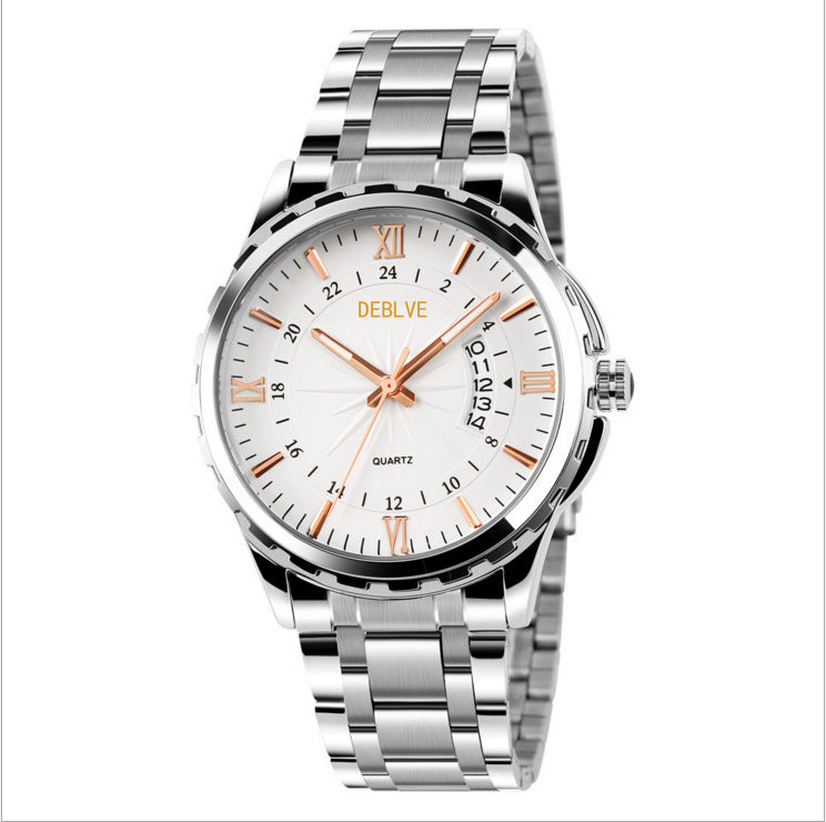 Wholesale stainless steel watch luminous calendar men Swiss high-grade quartz watch non mechanical new waterproof watch wholesale