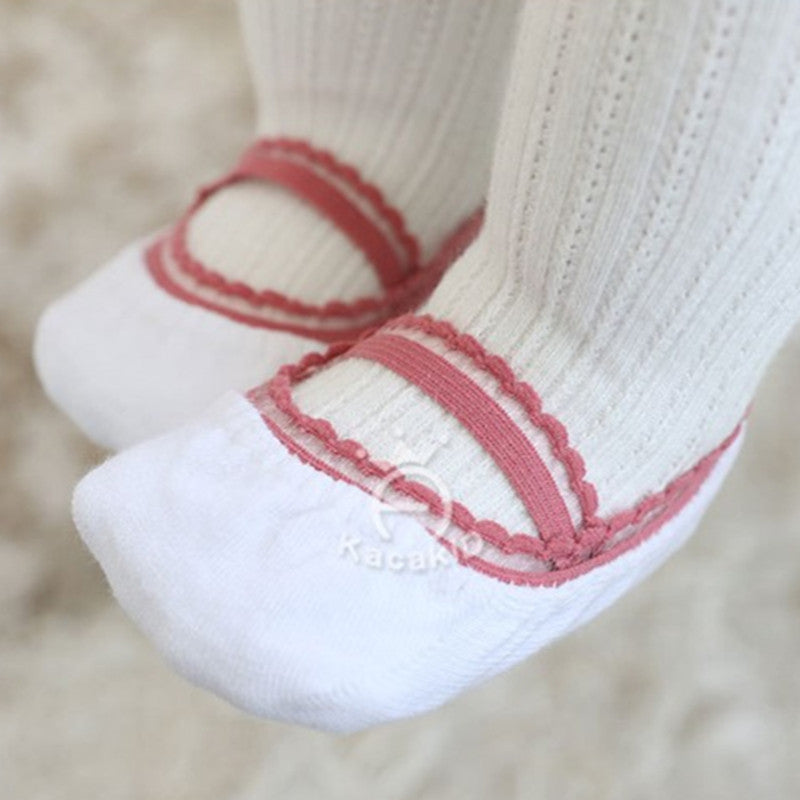 Girls' Shallow Lace Boat Socks