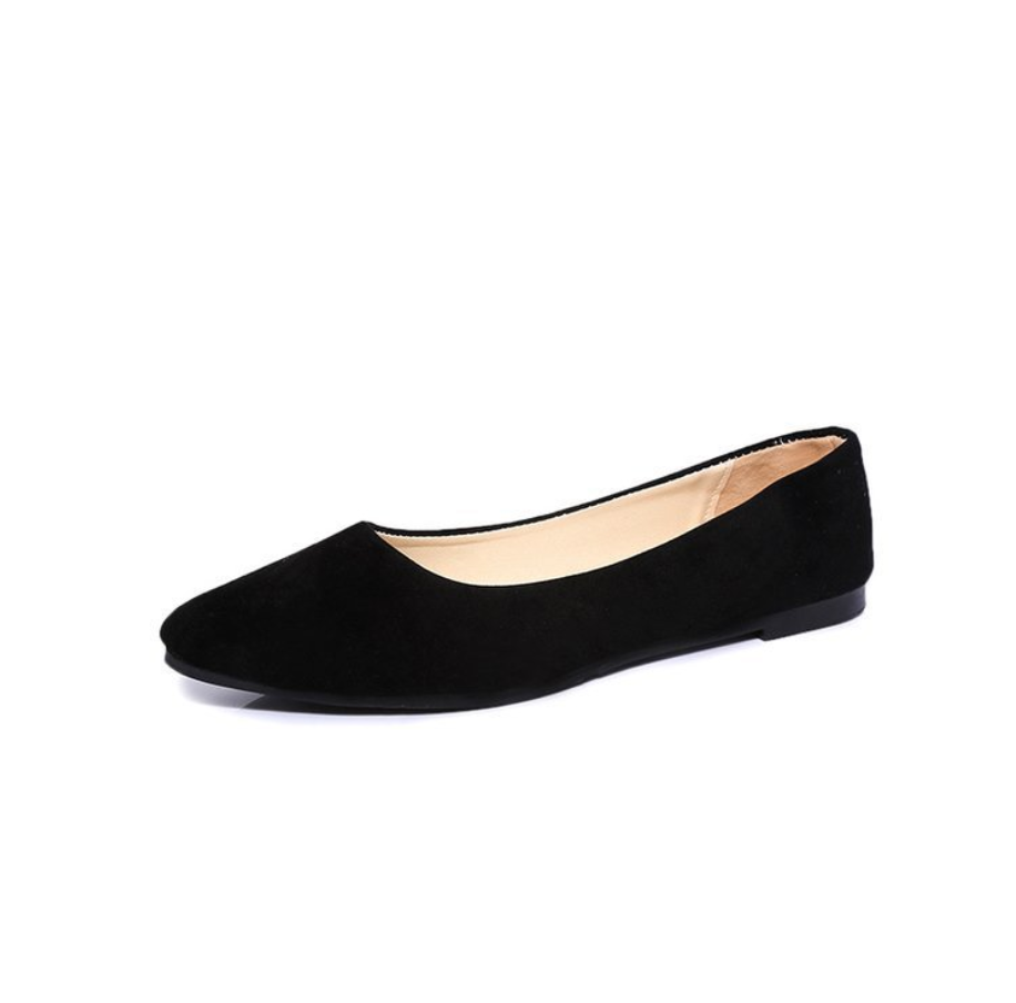 Scoop shoes black flat shoes