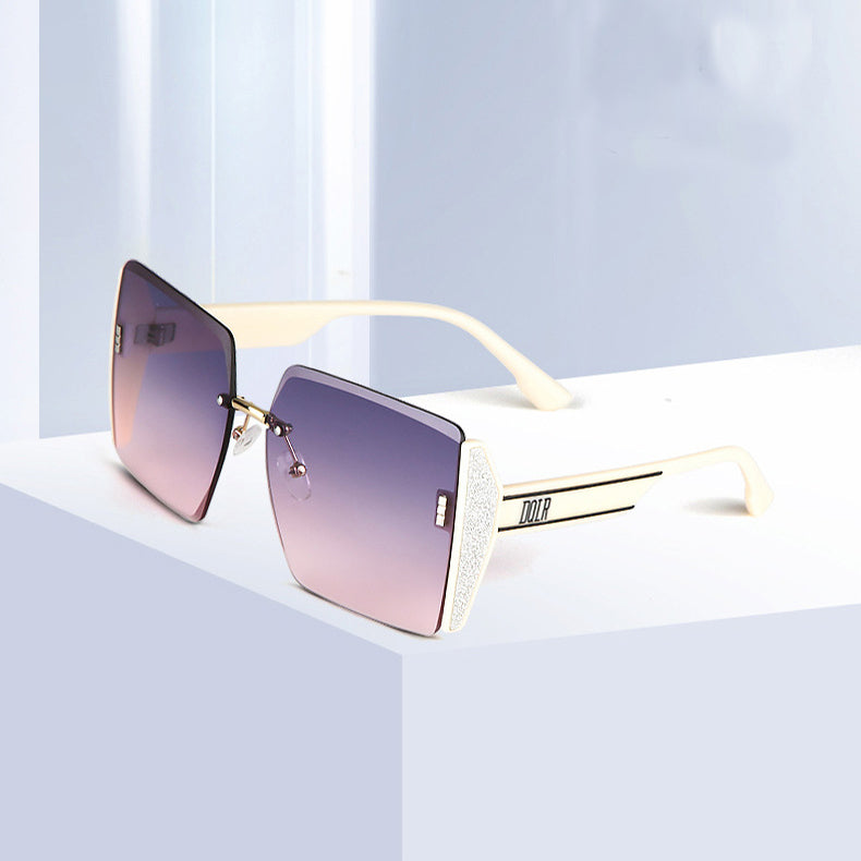 Fashion Sunglasses Square Rimless Cut-edge Summer Glasses