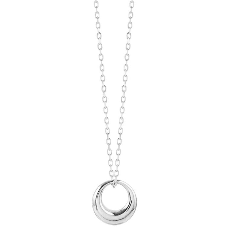 Geometric circle necklace women