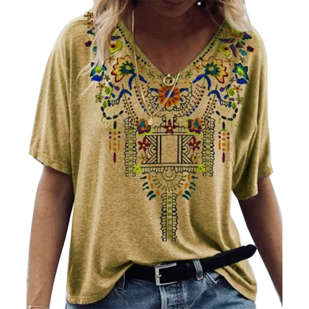 Summer embroidered ladies T-shirt