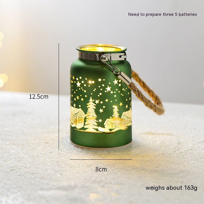 Christmas Luminous Glass Desktop Decoration