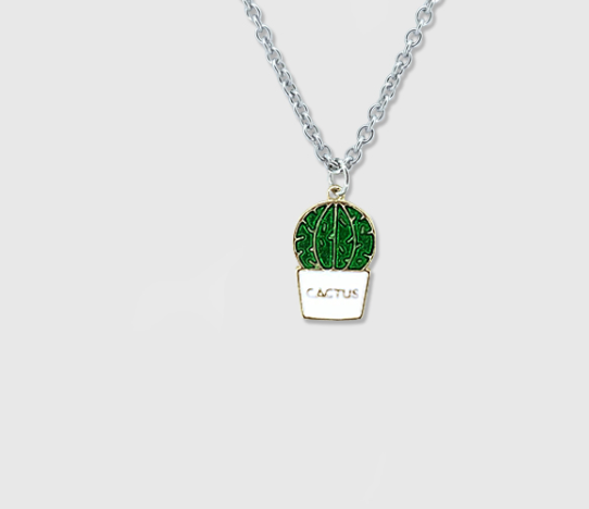 Plant Cactus Necklace Men''s Fashion Accessories Hip Hop Cute