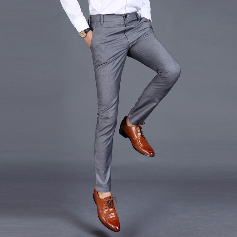 Men's slim business casual suit pants